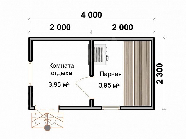 Мобильная баня 4х2,3 «МБ-9»